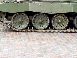 tank caterpillar close up