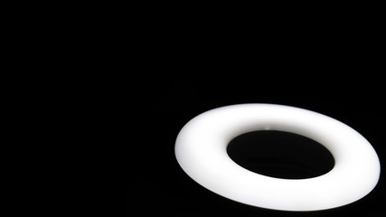 Selfie LED light ring in the dark