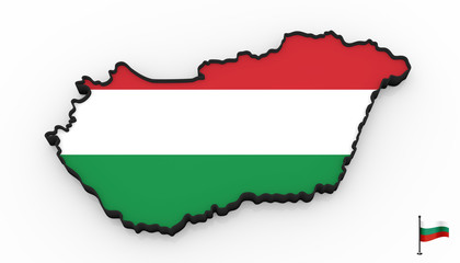 Hungary high detailed 3D map