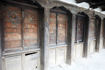 Species pictures of the city of Pokhara Nepal. The life of ordinary Nepalese