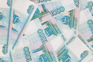 Money. 1000 russian rubles bills (background)