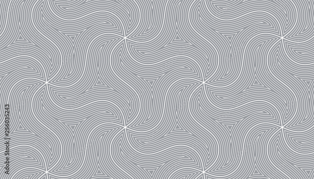 Poster seamless pattern with rotating figures. optical illusion of movement of forms in space.