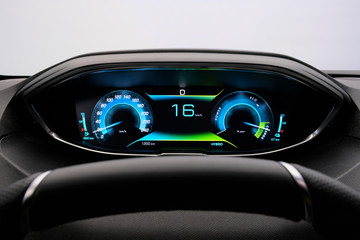 instrument panel dash of an electric vehicle