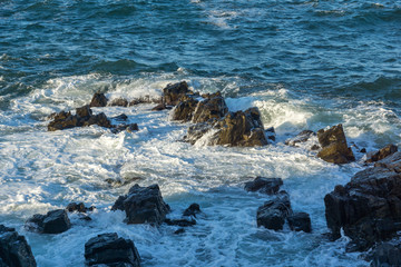 Amazing Sunset Landscape of the coastline of Chernomorets, Burgas region, Bulgaria