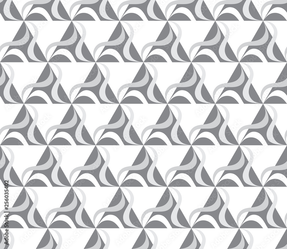 Poster seamless pattern with rotating figures. optical illusion of movement of forms in space.