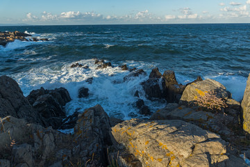 Amazing Sunset Landscape of the coastline of Chernomorets, Burgas region, Bulgaria