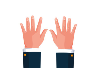 Obraz premium ręce biznesmen ikona na białym tle