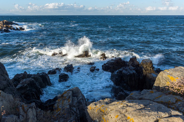 Amazing Sunset Landscape of the coastline of Chernomorets, Burgas region, Bulgaria