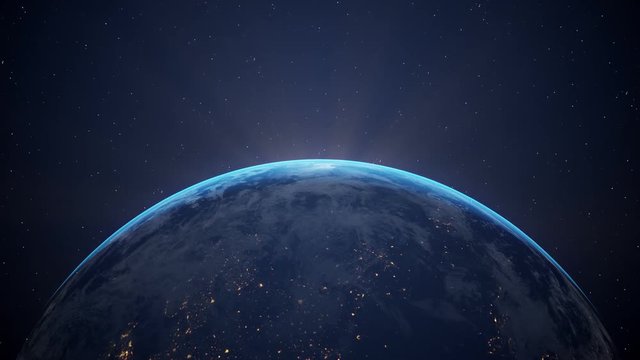 Planet Erde - Weltall - Weltraum - Erdball - Sonnenaufgang