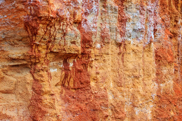  Stones texture and red, yellow background. Rock texture