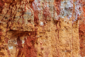  Stones texture and red, yellow background. Rock texture