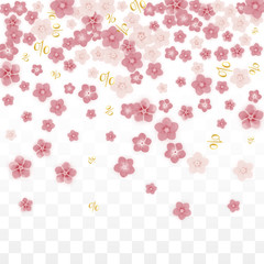 Fototapeta na wymiar Vector Spring or Summer Sale Background with Flowers and Percent for Banner Design. Good for Special Hot Holiday Discount Offer, Black Friday, Fashion Promotion Action. Romantic Sakura Illustration.