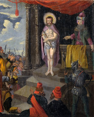 The Trial of Jesus Christ, altarpiece in the Church of the Saint Barbara in Velika Mlaka, Croatia 