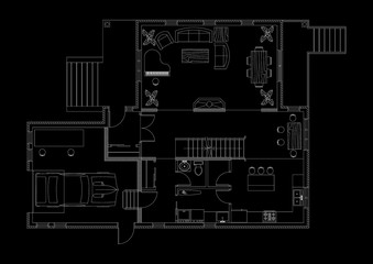 Apartment plan blueprint 