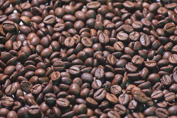 black coffee beans texture