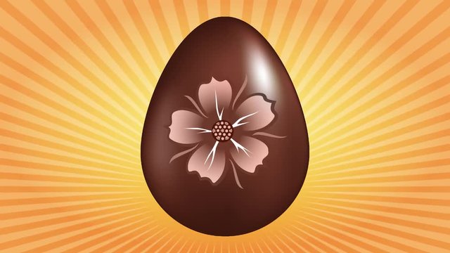  Animation with chocolate easter eggs