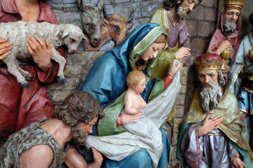 Nativity Scene, altarpiece in the church of Saint Matthew in Stitar, Croatia 