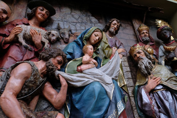 Nativity Scene, altarpiece in the church of Saint Matthew in Stitar, Croatia 