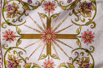 Detail of church vestment made by the Sisters of Charity of Saint Vincent de Paul in Zagreb 
