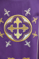 Cross, detail of church vestment made by the Sisters of Charity of Saint Vincent de Paul in Zagreb