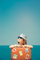 Child enjoys a summer vacation at the sea