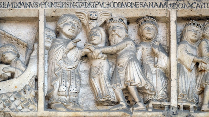 Scenes from the life of St. Geminianus : The liberation from the devil of the daughter of ...