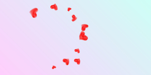 Hearts of confetti for valentines day