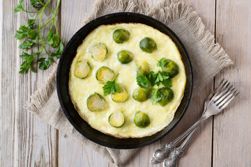 Brussels sprouts omelette