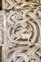 Stone carvings by followers of Wiligelmo, Princes’ Gate, Modena Cathedral, Italy 