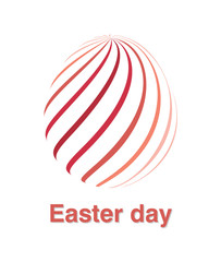 Illustrations of easter egg logo on white background, Easter egg vector of isolated a cute egg icon