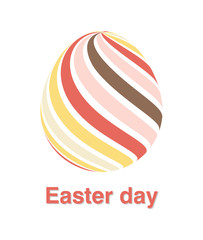 Illustrations of easter egg logo on white background, Easter egg vector of isolated a cute egg icon