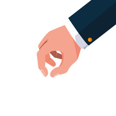 hand businessman isolated icon