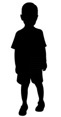 a boy body silhouette vector