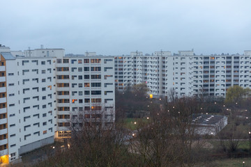 social housing in the march district in berlin m&auml;rkisches viertel, germany