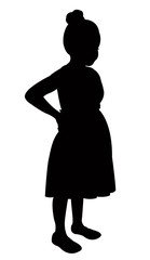 a girl body silhouette vector