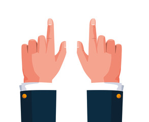 hands businessman isolated icon