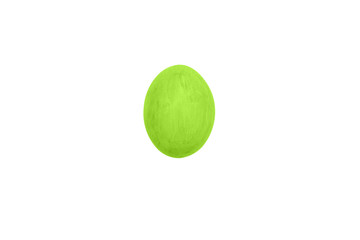 Egg light green. Painted egg. Traditional symbol and decoration of the holiday. Empty surface
