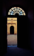 France, Old Door in a Courtyard