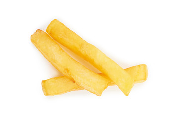 french fries on white