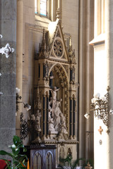 Altar of the Holy Cross in Zagreb cathedral dedicated to the Assumption of Mary in Zagreb 