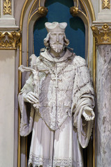Saint John of Nepomuk, altar of St. Joseph in Zagreb cathedral 