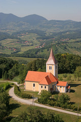 Fototapeta na wymiar Chapel of Saint Vitus in Komor Zacretski, Croatia