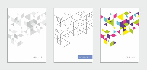 Fototapeta na wymiar Abstract geometric technological flyer, brochure, corporate identity.