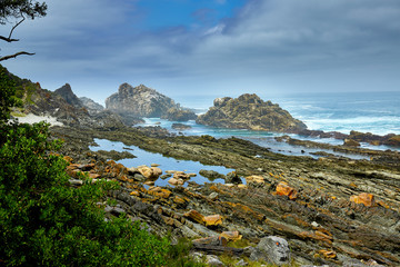 Beautiful rocky coast in south africa