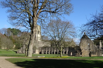 Obraz premium Ancient abbey ruins in England