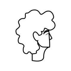 young man head character