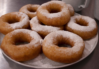 donuts on white background