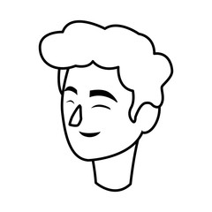 young man head character