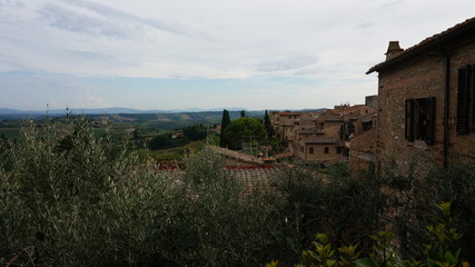 Houses of Italian village, Tuscany, Italy