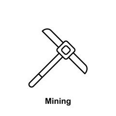 bitcoin mining outline icon. Element of bitcoin illustration icons. Signs and symbols can be used for web, logo, mobile app, UI, UX